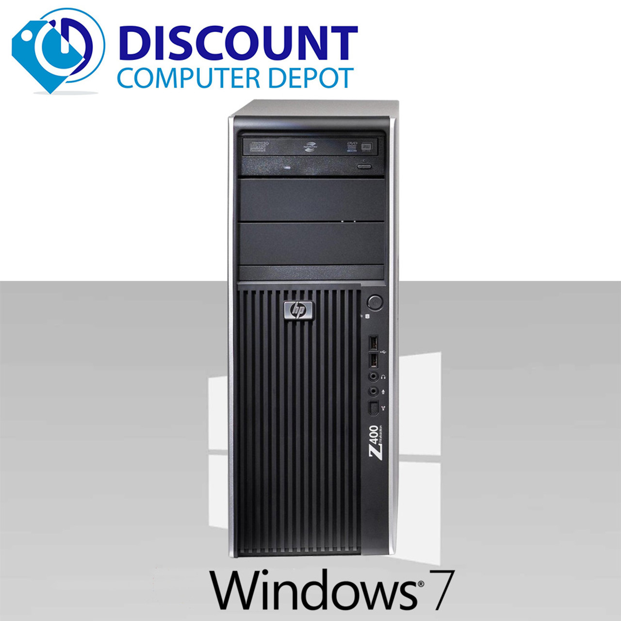 HP Z400 Workstation Xeon 2.4GHz 8GB 1TB DVD-RW Win 10 -64